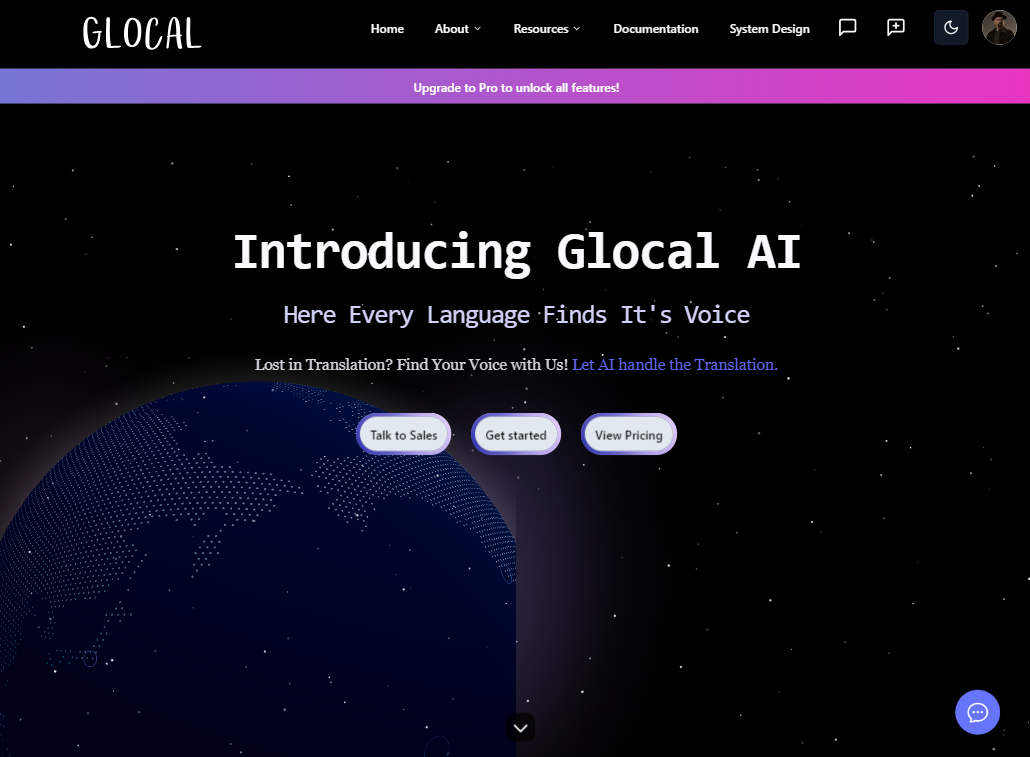 Planet earth with visualization of GitHub activity crossing the globe